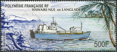 Французская Полинезия. 2019. Корабль "Hawaiki Nui" (бывший "Langlade") (Почтовая марка. MNH OG)