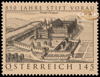 Австрия. 2013. 850 лет монастырю Штифт Форау (Почтовая марка. MNH OG)