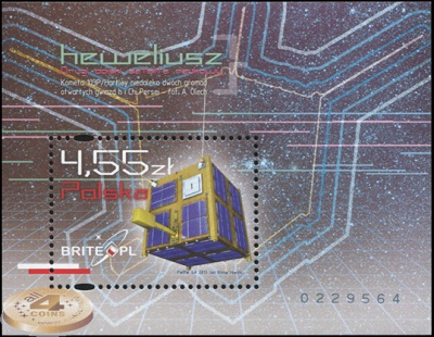Польша. 2013. Второй Польский научный спутник (Блок. MNH OG)