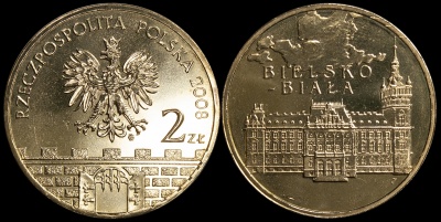 Польша. 2 злотых. 2008 (Unc) Бельско-Бяла