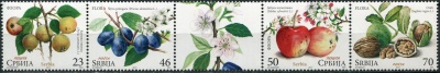 Сербия. 2017. Флора. Местные плоды. K2 (Сцепка. MNH OG)