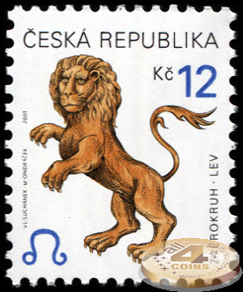 Чехия. 2001. Зодиакальный Лев (Почтовая марка. MNH OG)
