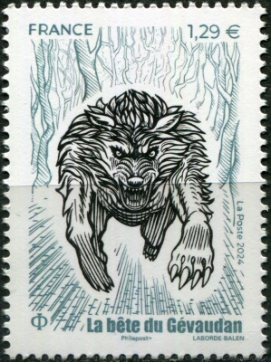 Франция. 2024. Жеводанский зверь (Почтовая марка. MNH OG)