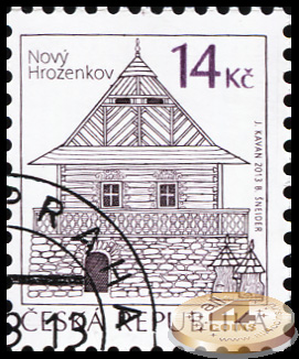 Чехия. 2013. Народная Архитектура: Novy Hrozenkov (Почтовая марка. CTO Гашеная)