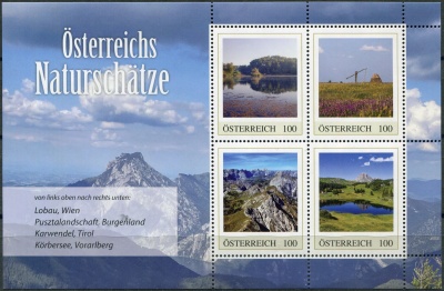 Австрия. 2023. Природные сокровища Австрии (Почтовый блок. MNH OG)