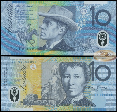 Австралия. 10 долларов (Unc. Пластик) 2007