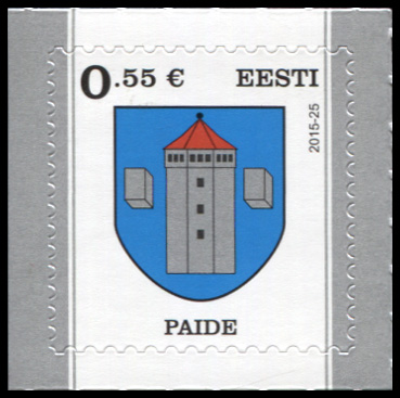 Эстония. 2015. Гербы городов Эстонии. Пайде (Почтовая марка. MNH OG)