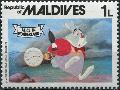 Мальдивы. 1980. Белый кролик (Почтовая марка. MNH OG)