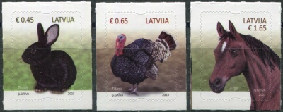 Латвия. 2023. Домашние животные (Серия Почтовых марок. MNH OG)