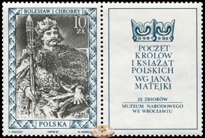 Польша. 1987. Болеслав I Храбрый [966/967-1025] (Почтовая марка. MNH OG)