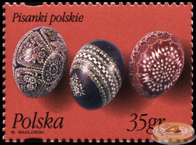 Польша. 1995. Польские пасхальные яйца. Ополе (Почтовая марка. MNH OG)