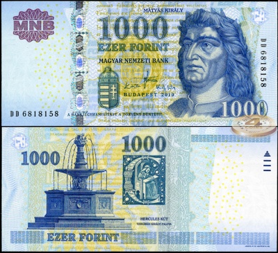 Венгрия. 1000 форинтов (Unc) 2010