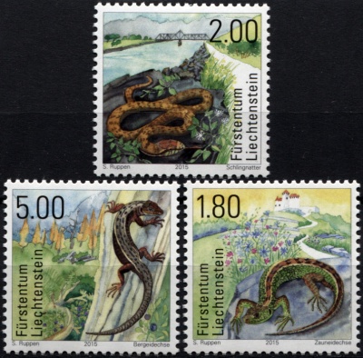 Лихтенштейн. 2015. Рептилии (Серия. MNH OG)