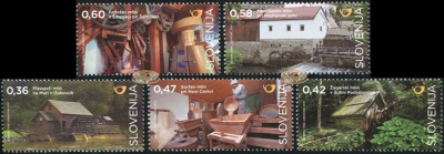 Словения. 2016. Мельницы Словении (Серия. MNH OG)