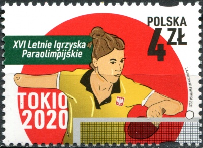 Польша. 2021. Паралимпийские игры 2020 - Токио, Япония 2021 (Почтовая марка. MNH OG)