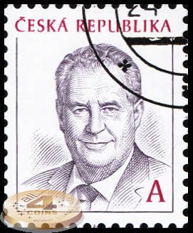 Чехия. 2013. Милош Земан [1944-] президент Чехии (Почтовая марка. CTO Гашеная)