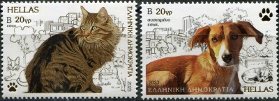 Греция. 2023. Всемирный день бездомных животных (Серия Почтовых марок. MNH OG)