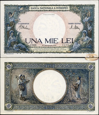 Румыния. 1000 лей (Unc) 1941