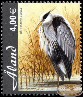 Аландские острова. 2005. Серая цапля (Почтовая марка. MNH OG)