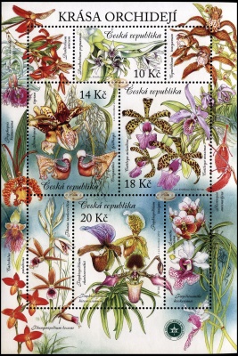 Чехия. 2012. Красота орхидей (Блок. MNH OG)