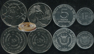 Бурунди. Набор №3 (4 монеты) 1980-2011