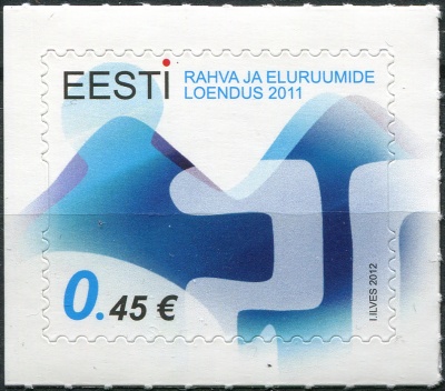 Эстония. 2012. Перепись населения и жилищного фонда (Почтовая марка. MNH OG)
