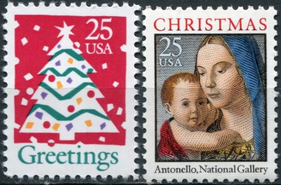 США. 1990. Рождество (Серия. MNH OG)