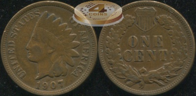 США. 1 цент. 1907 (aXF)