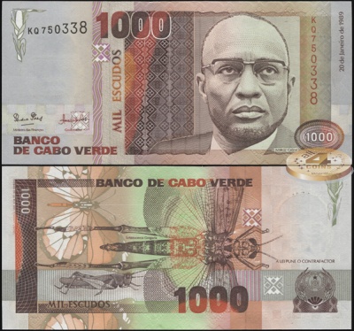 Кабо-Верде. 1000 эскудо (Unc) 1989