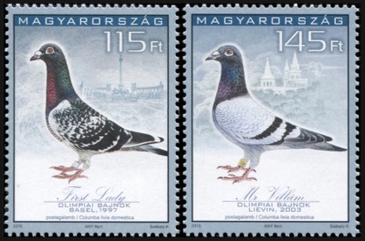 Венгрия. 2015. 34-я Олимпиада почтовых голубей (Серия Почтовых марок. MNH OG)