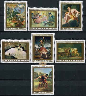 Венгрия. 1969. Картины французских художников (Серия. MNH OG)