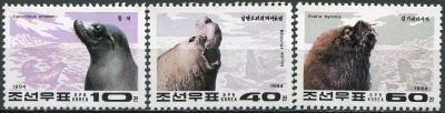 КНДР. 1994. Морские млекопитающие (Серия Почтовых марок. MNH OG)