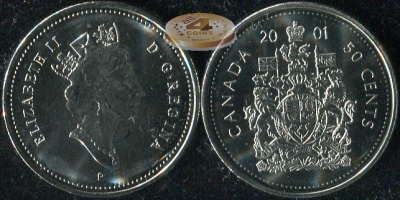 Канада. 50 центов. 2001 (Unc)