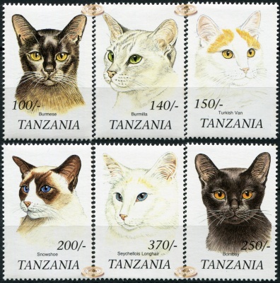 Танзания. 1999. Кошки со всего мира (Серия. MNH OG)