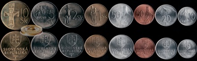 Словакия. Набор №4 (8 монет) 1993-2007