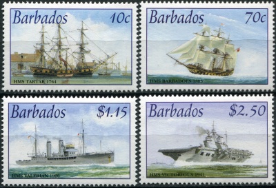 Барбадос. 2003. Корабли Королевского военно-морского флота (Серия. MNH OG)