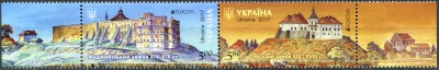 Украина. 2017. Замки (Сцепка. MNH OG)