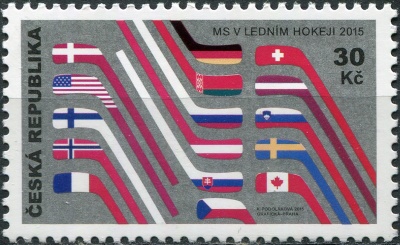 Чехия. 2015. Чемпионат мира по хоккею 2015 (Почтовая марка. MNH OG)