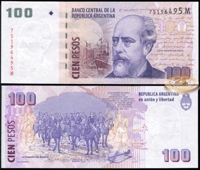 Аргентина. 100 песо (Unc) 2010