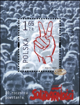 Польша. 2000. 20 лет создания "Солидарности" (Блок. MNH OG)