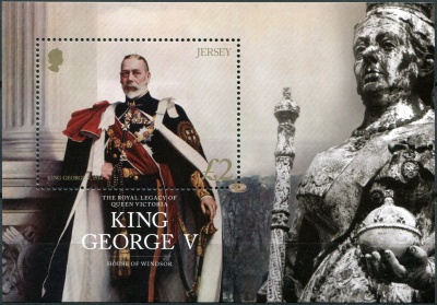 Джерси. 2016. Король Георг V (Блок. MNH OG)
