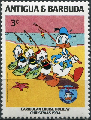 Антигуа и Барбуда. 1984. Возвращение с рыбалки (Почтовая марка. MNH OG)