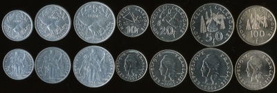 Новая Каледония. Набор №1 (7 монет) 2001-11