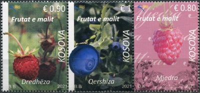 Косово. 2021. Лесные плоды (Сцепка. MNH OG)