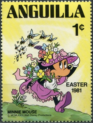 Ангилья. 1981. Минни Маус (Почтовая марка. MNH OG)