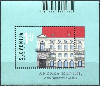 Словения. 2018. Архитектура в Словении (Почтовый блок. MNH OG)