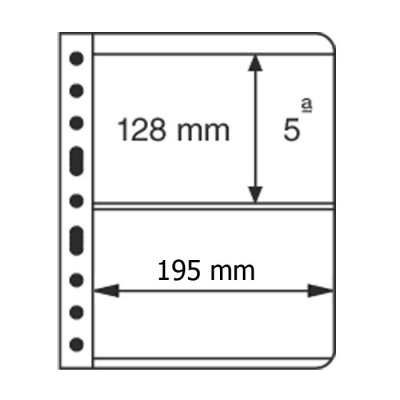 Лист Vario для банкнот на 2 ячейки [1 шт] (Leuchtturm)