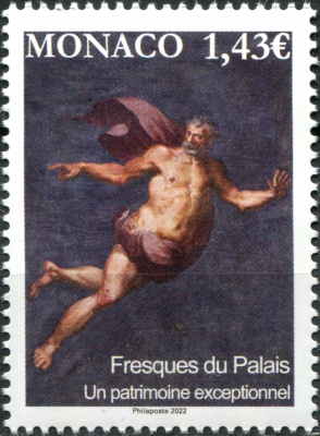 Монако. 2022. Фрески Княжеского дворца (Почтовая марка. MNH OG)