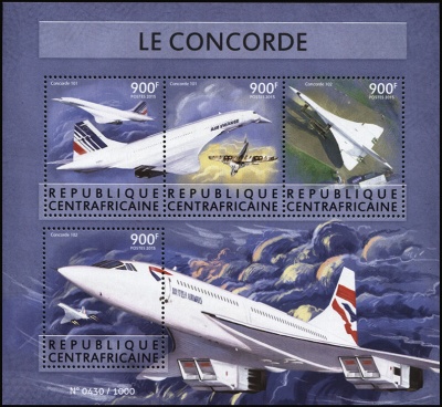 Центральноафриканская респ.. 2015. Конкорд (М.Лист. MNH OG)