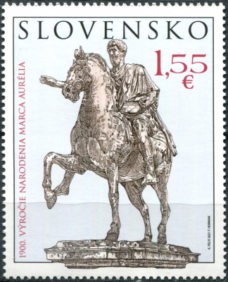 Словакия. 2021. 1900-летие со дня рождения Марка Аврелия, 121-180 годы н.э. (Почтовая марка. MNH OG)